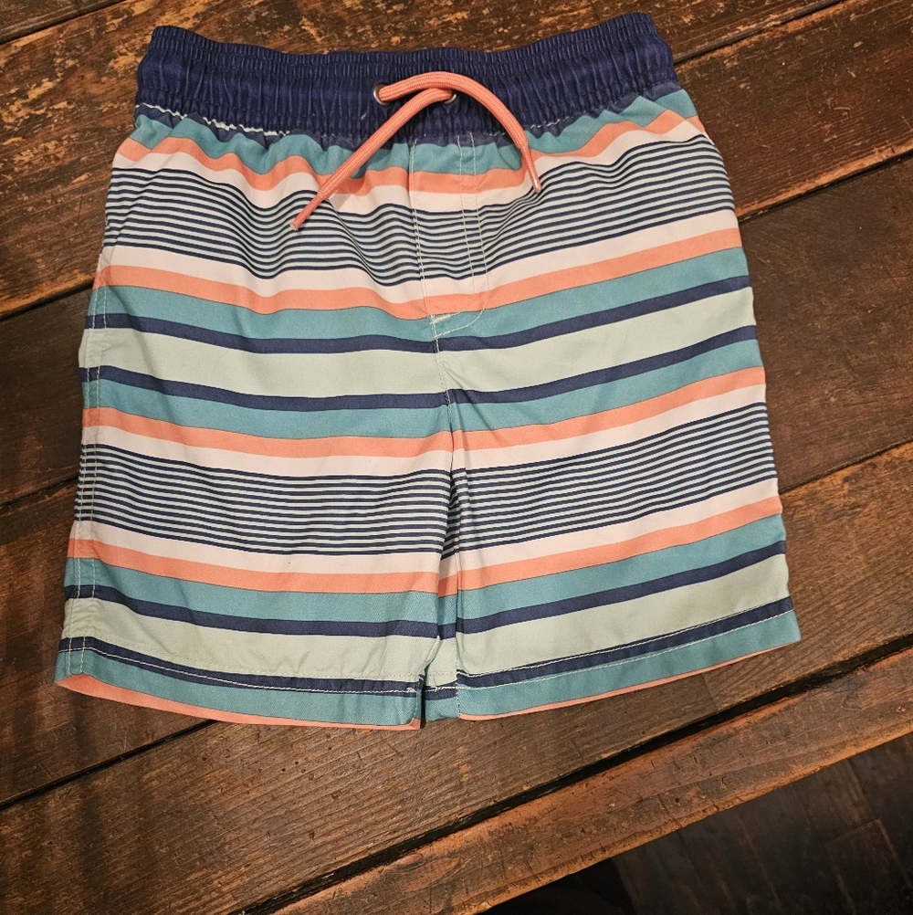Carter's Striped Swim Shorts in Navy, Aqua, Coral, Mint